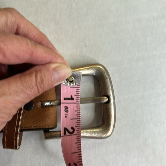 JUSTIN CLASSIC MENS BROWN WESTERN 166BO LEATHER BELT MADE IN USA SZ 34 - Picture 11 of 15